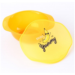 Тарелка для кормления banana yummy  c крышкой цвет желтый Mum&Baby 01106209 Т