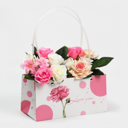 Пакет влагостойкий для цветов love you  24 х 12 см Дарите Счастье 01105049