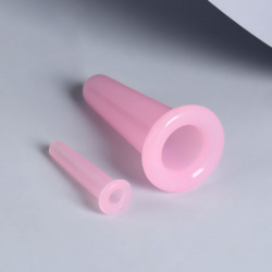 Набор вакуумных банок для массажа  силиконовые d=1 6/3 9 см 2 шт цвет розовый Queen fair 01113044