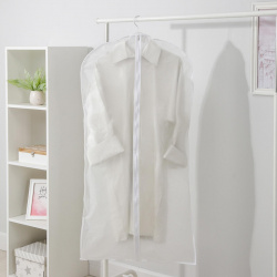 Чехол для одежды плотный доляна  60×120 см peva цвет белый 01123923