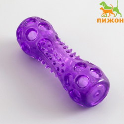 Игрушка палка из термопластичной резины с утопленной пищалкой  фиолетовая Пижон 01132666