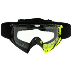 Очки маска для езды на мототехнике  стекло прозрачное цвет черный желтый ом 17 TORSO 01046708