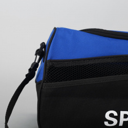 Сумка спортивная на молнии  наружный карман длинный ремень цвет синий/черный No brand 01154150