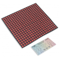 Ипликатор коврик  основа спанбонд 360 модулей 56 × 62 см цвет темно серый/красный ONLITOP 01163309