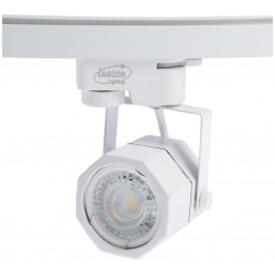 Трековый светильник luazon lighting под лампу gu10  восемь граней корпус белый 01191774