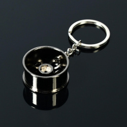 Брелок для ключей cartage  диск металл темный хром 01215088