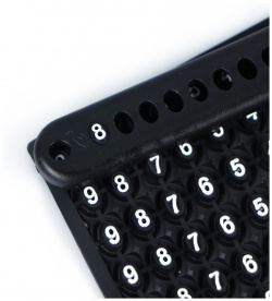 Брелок для ключей torso с номером телефона  пластиковый черный 01215443