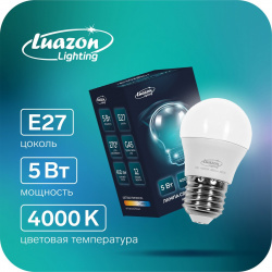 Лампа cветодиодная luazon lighting  g45 5 вт e27 450 лм 4000 к дневной свет 01225828