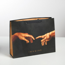 Пакет подарочный ламинированный горизонтальный  упаковка imagine l 40 х 31 11 5 см Дарите Счастье 01227356