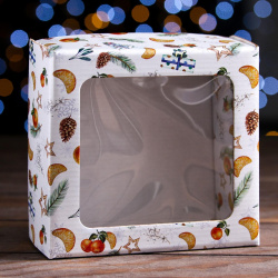 Коробка подарочная  крышка дно с окном UPAK LAND 01228342