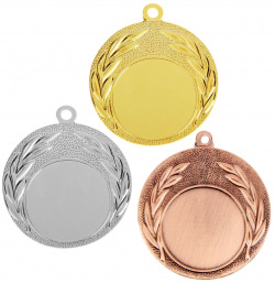 Медаль под нанесение 033  d= 4 см цвет серебро без ленты Командор 01216124
