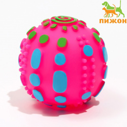 Игрушка пищащая Пижон 01222356 Чудо мяч  6 5 см розовая