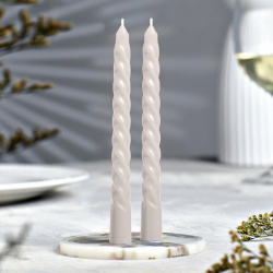 Набор свечей витых  1 5х15 см 2 штуки белый Дарим Красиво 01224107
