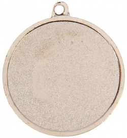Медаль под нанесение 055 диам 4 см  цвет сер без ленты Командор 01216215