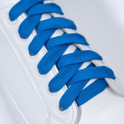 Шнурки для обуви  пара плоские 12 мм 120 см цвет голубой неоновый ONLITOP 01221029