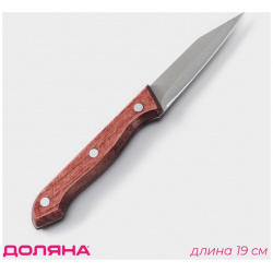 Нож для овощей кухонный доляна ecology  лезвие 8 5 см цвет коричневый 01205055