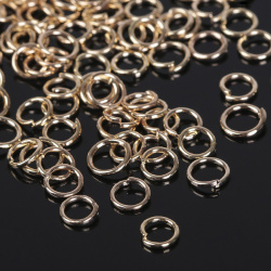 Кольцо соединительное 0 5×5 мм (набор 50 г  ± 1100 шт ) см 973 цвет золото Queen fair 01198720