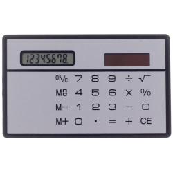 Калькулятор плоский  8 разрядный серебристый корпус No brand 01201461 К