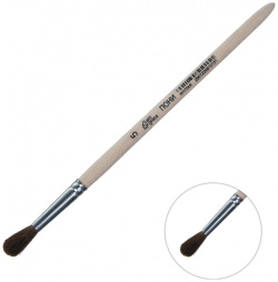 Кисть пони круглая № 5 (диаметр обоймы мм; длина волоса 20 мм)  деревянная ручка calligrata 01201577