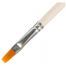 Кисть синтетика плоская № 8 (ширина обоймы мм; длина волоса 12 мм)  деревянная ручка calligrata 01201981
