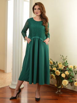 Платье Salvi s 0440806 в стиле бохо из  текстильного полотна и кружева