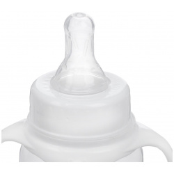 Бутылочка для кормления  классическое горло приталенная с ручками 150 мл от 0 мес цвет белый Mum&Baby 01248493