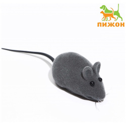 Мышь бархатная  6 см серая Пижон 01264629