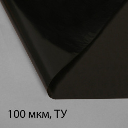 Пленка полиэтиленовая  техническая 100 мкм черная длина 10 м ширина 3 рукав (1 5 × 2) эконом 50% greengo 0959022