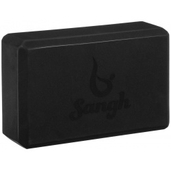 Набор для йоги sangh: блок  ремень цвет черный Sangh 0532414