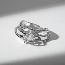 Кольцо Queen fair 01808842 «Фантазия» туман  цвет белый в серебре