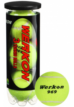 Набор мячей для большого тенниса werkon 969  с давлением 3 шт No brand 02054792