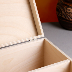 Подарочный ящик 34×21 5×10 5 см деревянный  с закрывающейся крышкой без покраски Дарим Красиво 0932204