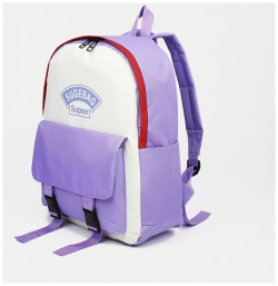 Рюкзак на молнии  наружный карман набор шопер сумка цвет сиреневый No brand 02351219