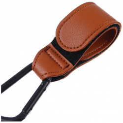 Карабин для сумок на коляску  липучке экокожа цвет коричневый No brand 02352708