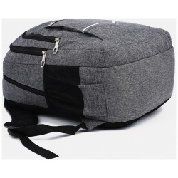 Рюкзак на молнии  2 наружных кармана цвет серый No brand 02401847