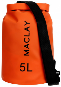 Гермомешок туристический maclay 5l  500d цвет оранжевый 02453598