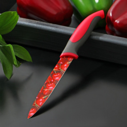 Нож кухонный с антиналипающим покрытием доляна 02561918 