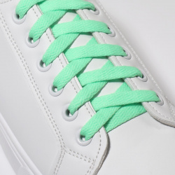 Шнурки для обуви  пара плоские 8 мм 120 см цвет мятный ONLITOP 02294225