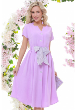 Платье DSTrend 03051861 Сиреневое с бантом — идеальный выбор для летних