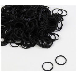 Силиконовые резинки для волос  набор d = 1 5 см 50 гр цвет черный Queen fair 03413822