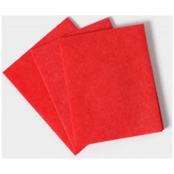 Салфетки вискозные универсальные доляна  тряпки для уборки 3 шт 30×38 см цвет красный 02585103
