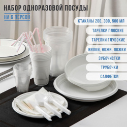 Набор одноразовой посуды на 6 персон Не ЗАБЫЛИ  02582431