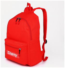 Рюкзак школьный из текстиля на молнии  3 кармана цвет красный No brand 04299950