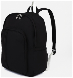 Рюкзак молодежный из текстиля на молнии  5 карманов цвет черный No brand 04299845