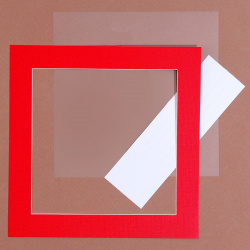 Паспарту размер рамки 24 ×  прозрачный лист клейкая лента цвет красный No brand 04281868
