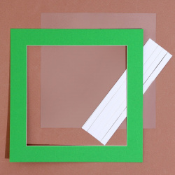 Паспарту размер рамки 24 × см  прозрачный лист клейкая лента цвет зеленый No brand 04281859