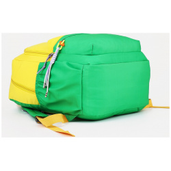 Рюкзак 2 отдела на молнии  4 наружных кармана цвет желтый/зеленый No brand 04885358
