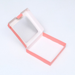 Коробка самосборная с окном розовая  16 х 3 см UPAK LAND 05247976