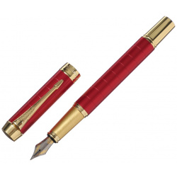 Ручка подарочная роллер  в кожзам футляре корпус красный золото Calligrata 05564885