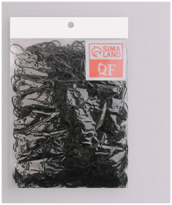 Силиконовые резинки для волос  набор d = 1 5 см 100 гр цвет черный Queen fair 05595089
